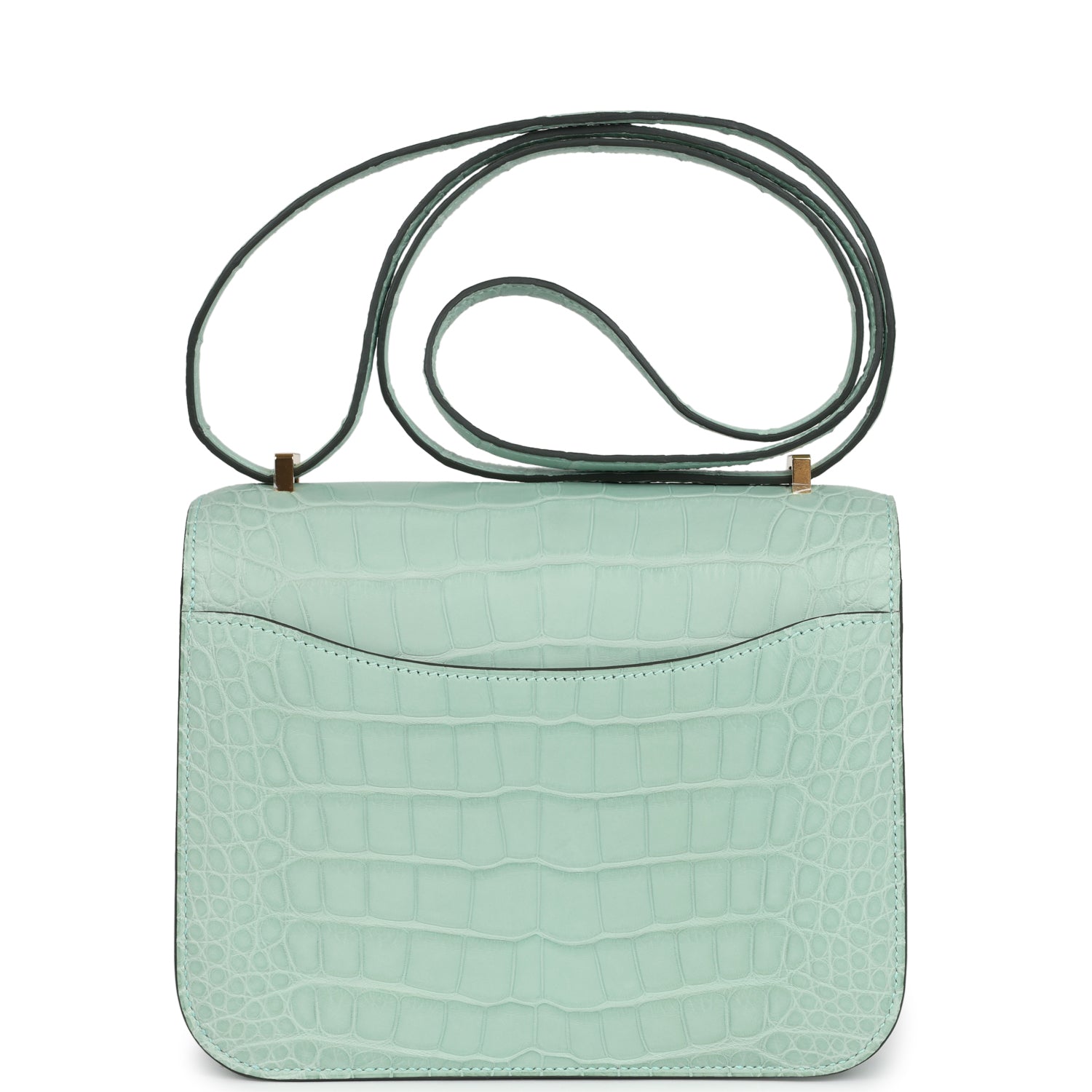 Hermes Constance 18 Vert D’Eau Matte Alligator Gold Hardware – Madison ...