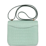 Hermes Constance 18 Vert D’Eau Matte Alligator Gold Hardware