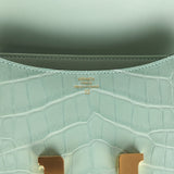 Hermes Constance 18 Vert D’Eau Matte Alligator Gold Hardware