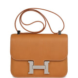 Hermes Constance 1-24 Naturel Sable Vache Naturel Graine Palladium Hardware