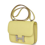 Hermes Constance 18 Limoncello Chevre Mysore Palladium Hardware