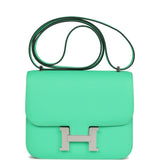 Hermes Constance 18 Vert Comics Epsom Palladium Hardware