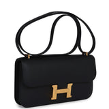 Hermes Constance Elan Black Epsom Gold Hardware