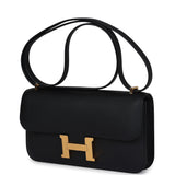 Hermes Constance Elan Black Epsom Gold Hardware