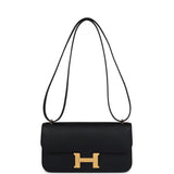 Hermes Constance Elan Black Epsom Gold Hardware