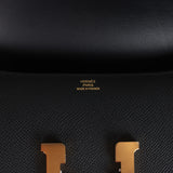 Hermes Constance Elan Black Epsom Gold Hardware