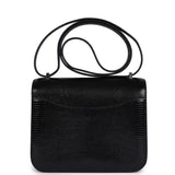 Hermes Constance 18 Black Varanus Salvator Lizard Palladium Hardware