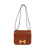 Hermes Constance 18 Fauve Barenia Gold Hardware