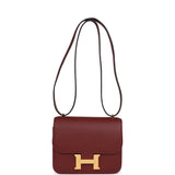 Hermes Constance 18 Rouge H Swift Gold Hardware