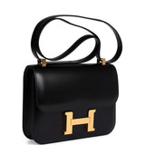 Hermes Constance 1-24 Black Box Gold Hardware