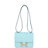 Hermes Constance 18 Bleu Zephyr Chevre Permabrass Hardware