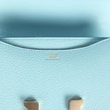 Hermes Constance 18 Bleu Zephyr Chevre Permabrass Hardware