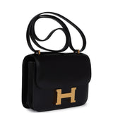 Hermes Constance 18 Black Box Gold Hardware