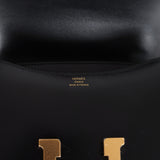 Hermes Constance 18 Black Box Gold Hardware