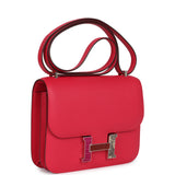 Hermes Constance 18 Rose Extreme Epsom Marquette Palladium Hardware