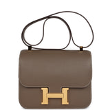 Pre-owned Hermes Constance 24 Etoupe Epsom Gold Hardware