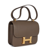 Pre-owned Hermes Constance 24 Etoupe Epsom Gold Hardware