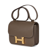 Pre-owned Hermes Constance 24 Etoupe Epsom Gold Hardware