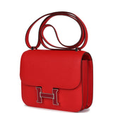 Hermes Constance 18 Rouge De Coeur Epsom Lacquered Palladium Hardware