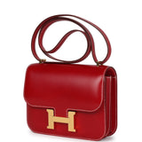 Hermes Constance 18 Rouge Piment Box Gold Hardware