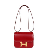 Hermes Constance 18 Rouge Piment Box Gold Hardware