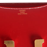 Hermes Constance 18 Rouge Piment Box Gold Hardware