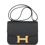 Hermes Constance 1-24 Graphite Epsom Gold Hardware