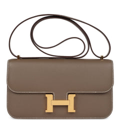 Hermes Constance Elan Etoupe Epsom Gold Hardware