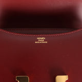 Hermes Constance 18 Rouge H Box Calfskin Gold Hardware