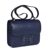 Hermes Constance 1-24 Bleu Saphir Matte Alligator Marquette Palladium Hardware