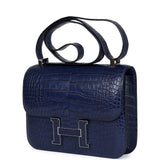 Hermes Constance 1-24 Bleu Saphir Matte Alligator Marquette Palladium Hardware