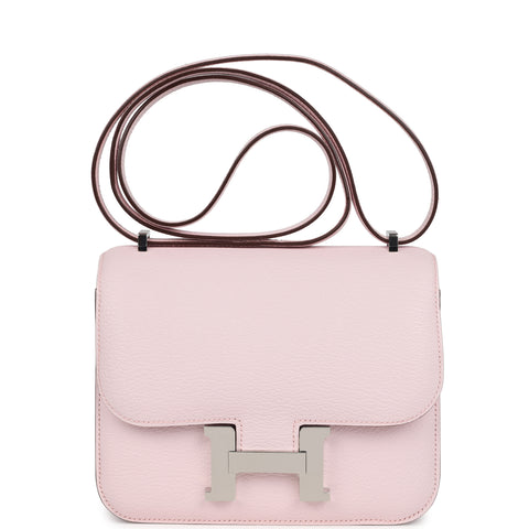 Hermes Constance 18 Rose Darling Chevre Mysore Palladium Hardware