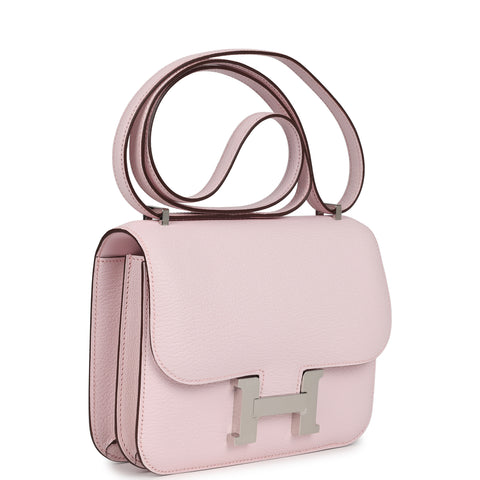 Hermes Constance 18 Rose Darling Chevre Mysore Palladium Hardware