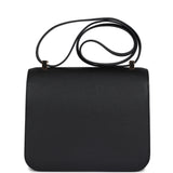 Pre-owned Hermes Constance 24 Black Epsom Gold Hardware