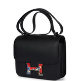 Hermes Constance 24 Black Swift Marbled Palladium Hardware