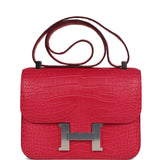 Hermes Constance 1-24 Rose Extreme Matte Alligator Palladium Hardware