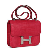 Hermes Constance 1-24 Rose Extreme Matte Alligator Palladium Hardware