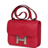 Hermes Constance 1-24 Rose Extreme Matte Alligator Palladium Hardware