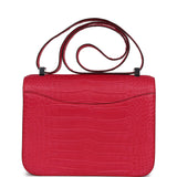 Hermes Constance 1-24 Rose Extreme Matte Alligator Palladium Hardware