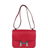 Hermes Constance 1-24 Rose Extreme Matte Alligator Palladium Hardware