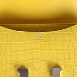 Hermes Constance 18 Mimosa Matte Alligator Palladium Hardware