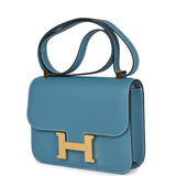 Hermes Constance 1-24 Blue Jean Epsom Gold Hardware