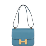 Hermes Constance 1-24 Blue Jean Epsom Gold Hardware