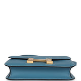 Hermes Constance 1-24 Blue Jean Epsom Gold Hardware