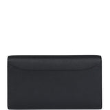 Pre-owned Hermes Constance Wallet To Go Black Epsom Palladium Hardware