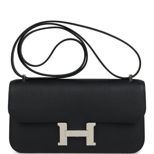 Hermes Constance Elan Black Epsom Palladium Hardware