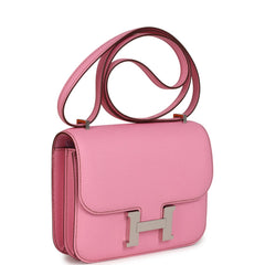 Hermes Constance 18 Bubblegum 5P Epsom Palladium Hardware
