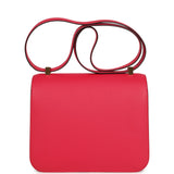 Pre-owned Hermes Constance 24 Rose Extreme Epsom Gold Hardware