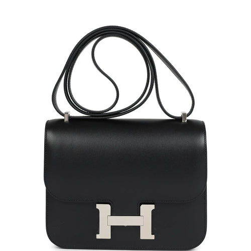 Hermes Constance 18 Black Tadelakt Palladium Hardware