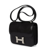 Hermes Constance 18 Black Varanus Niloticus Lizard Palladium Hardware